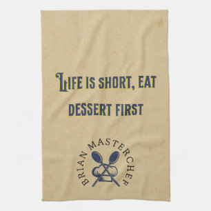 Personalized Rustic farmhouse Masterchef Funny Kitchen Towel