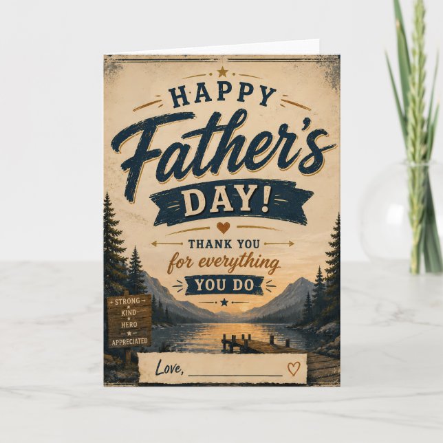 Personalized Rustic Father’s Day Card (Front)