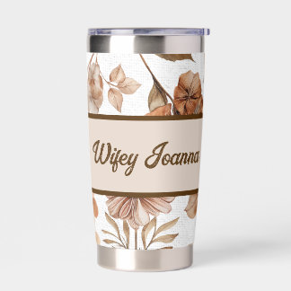 Personalized Rustic Floral - A Charming Statement Insulated Tumbler