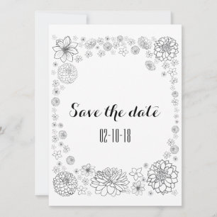 Personalized rustic floral wedding invite