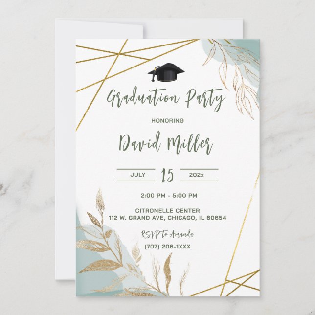 Personalized  Rustic Graduation Designs Invitation (Front)