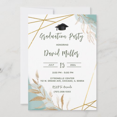 Personalized  Rustic Graduation Designs Invitation