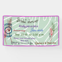 Personalized Rustic green BRIDAL SHOWER BANNER