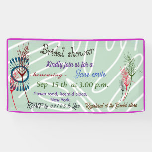 Personalized Rustic green BRIDAL SHOWER BANNER