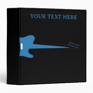 Personalized Rustic guitar 3 Ring Binder