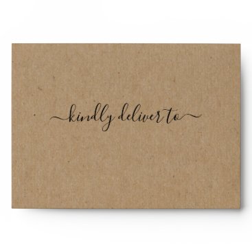 Personalized Rustic Kraft Paper Background Envelope