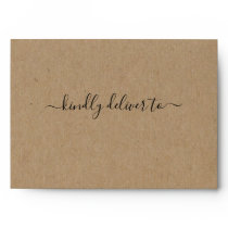 Personalized Rustic Kraft Paper Background Envelope Personalized Rustic Kraft Paper Background Envelope