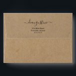 Personalized Rustic Kraft Paper Background Envelope<br><div class="desc">Envelope with a wonderfully rustic kraft background and beautiful calligraphy for your return address.</div>