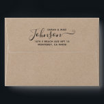 Personalized Rustic Kraft Paper Script Font Envelo Envelope<br><div class="desc">Personalized Rustic Kraft Paper Script Font envelope</div>