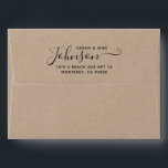 Personalized Rustic Kraft Paper Script Font Envelo Envelope<br><div class="desc">Personalized Rustic Kraft Paper Script Font envelope</div>