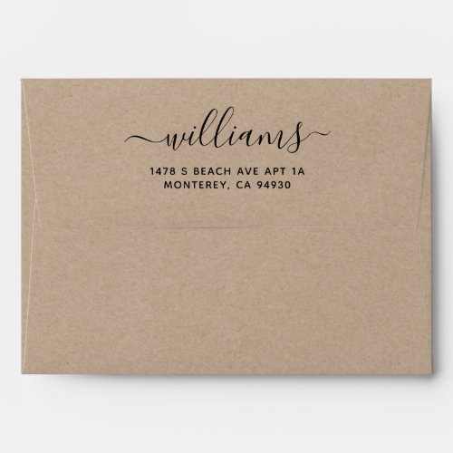 Personalized Rustic Kraft Paper With Your Logo Envelope