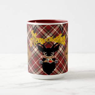 Personalized Rustic Magical Holiday Reindeer Mug