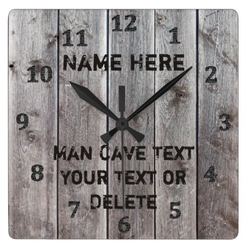 Personalized Rustic Man Cave Clocks for Him