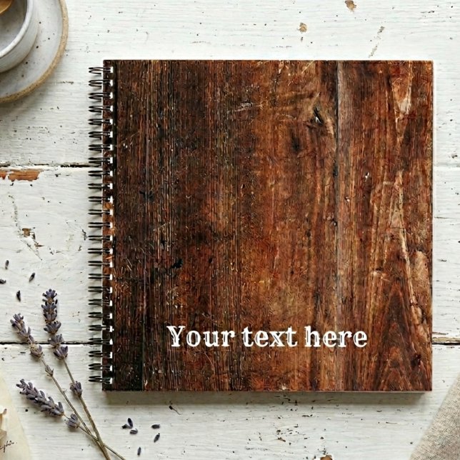 Personalized Rustic Old Wood spiral notebook  (Creator Uploaded)