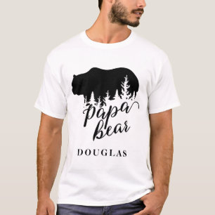 Personalized Rustic Papa Bear T-Shirt