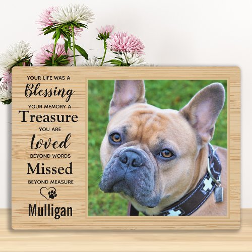 Personalized Rustic Pet Memorial Plaque