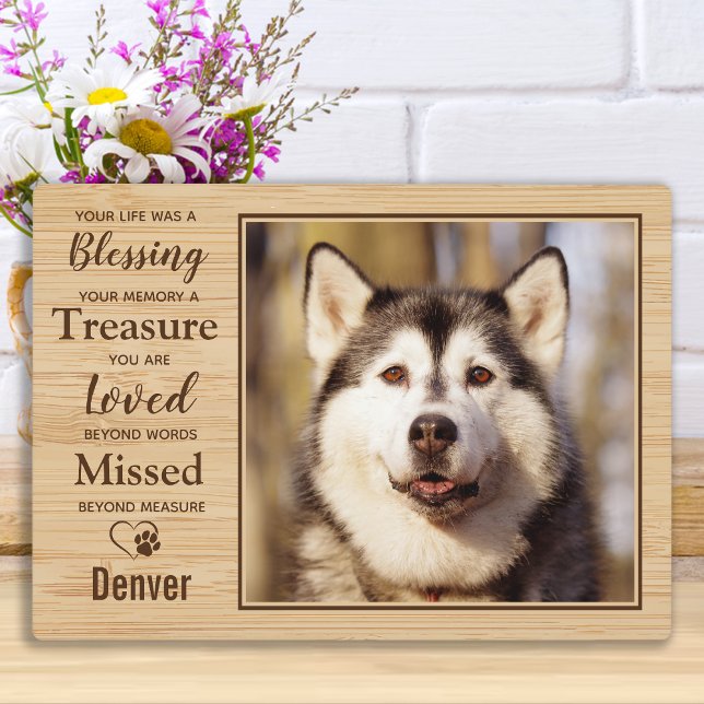 Personalized Rustic Pet Memorial Plaque (Creator Uploaded)