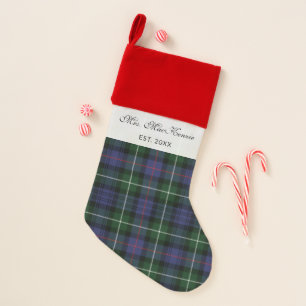 Personalized Rustic Tartan Plaid Holiday Christmas Stocking