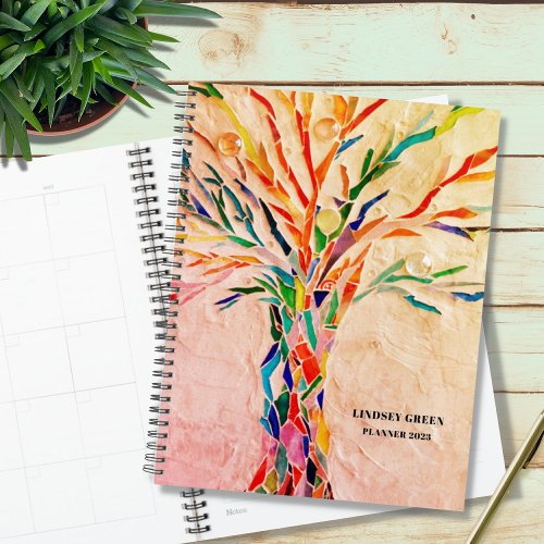 Personalized Rustic Tree  Planner
