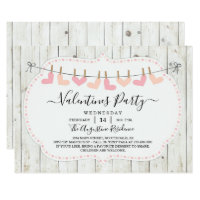 Personalized Rustic Valentine Day Party Invitation