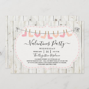 Personalized Rustic Valentine Day Party Invitation