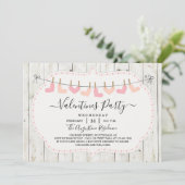 Personalized Rustic Valentine Day Party Invitation (Standing Front)
