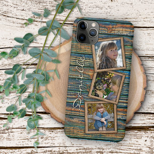 Personalized Rustic Vintage Woodgrain Pattern iPhone 11 Pro Max Case