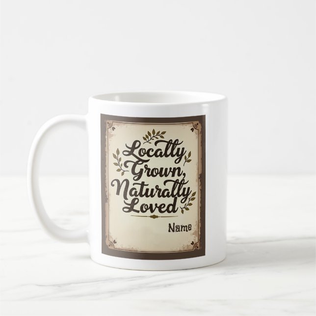 Personalized Rustic Wall Décor Coffee Mug (Left)