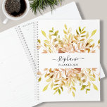 Personalized Rustic Watercolor  Planner<br><div class="desc">This rustic botanical Planner is decorated with watercolor foliage in autumnal shades. Easily customizable with the year, your name, or monogram. Use the Design Tool to change the text size, style, or color. As we create our artwork you won't find this exact image from other designers. Original Watercolor © Michele...</div>