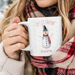 Personalized Rustic Watercolor Snowman Let it Snow Mug<br><div class="desc">Stand out from the crowd with a charming holiday gift featuring a cute watercolor snowman and the words "Let it Snow Olivia" in delightful typography. To personalize this template with your own name and greeting, simply click "Personalize this template." If you need assistance with customization, please contact me at ybnormalone...</div>