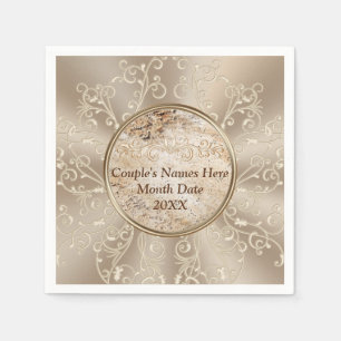 Personalized Rustic Wedding Napkins with YOUR TEXT