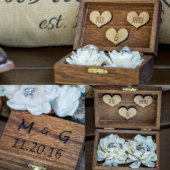 Personalized Rustic Wedding Ring Bearer Box (Full)