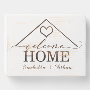 Personalized Rustic Welcome Home Sign
