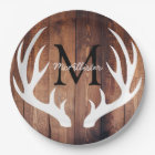Personalized - Rustic White Deer Antlers Barn Wood