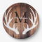 Personalized - Rustic White Deer Antlers Barn Wood