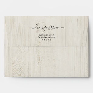 Personalized Rustic Wood Background Envelope