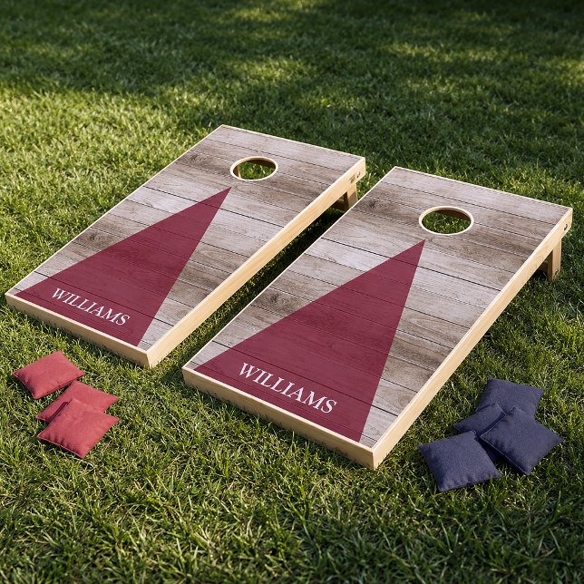 Personalized Rustic Wood  Cornhole Set (Family name cornhole set)