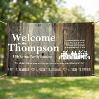Personalized Rustic Wood Family Reunion Banner