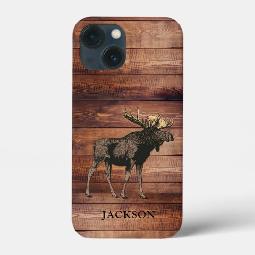 Personalized Rustic Wood Walking Bear  iPhone 13 Mini Case