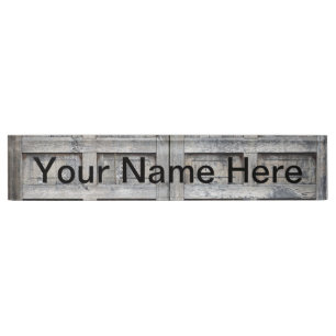 Personalized Rustic Wooden Framework Desk Name Plate