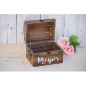 Personalized Rustic Wooden Recipe Chest (Inside)