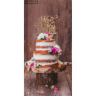 Personalized Rustic Wooden Wedding Cake Topper
