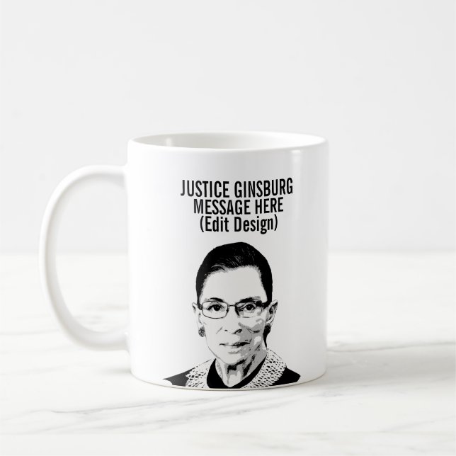 Personalized RUTH BADER GINSBURG Coffee Mug (Left)