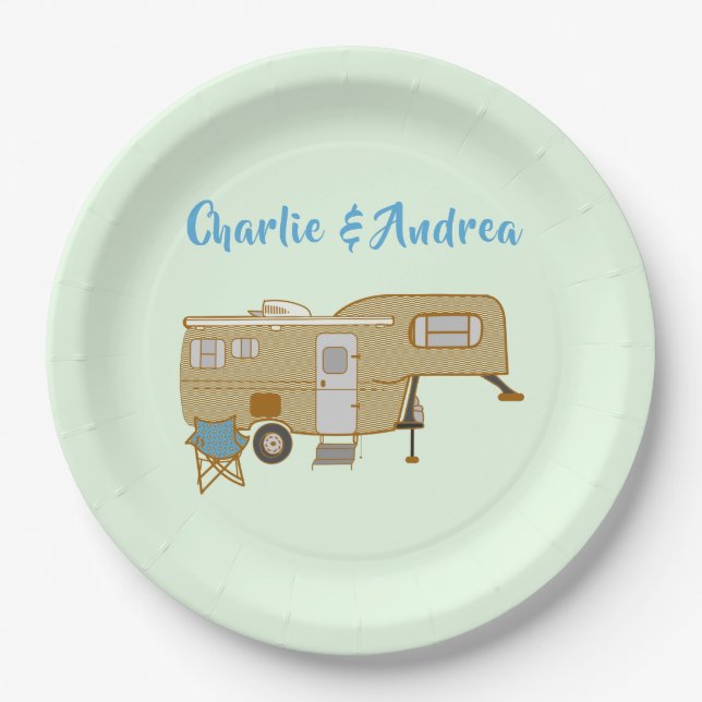 Personalized RV Camping Paper Plates (Front)