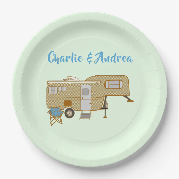 Personalized RV Camping Paper Plates Zazzle