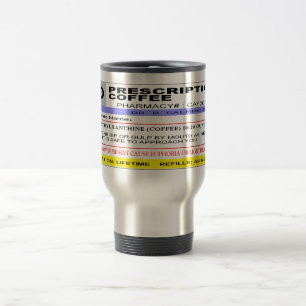 Personalized - Rx LABEL - Prescription Coffee Travel Mug