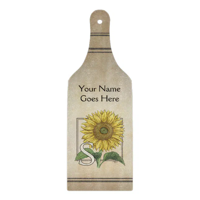 Detailed Large Sunflower Engraved Cutting Board