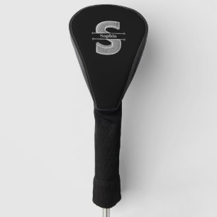 Personalized S Initial Silver Monogram Your Name   Golf Head Cover