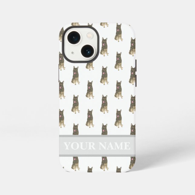 Personalized Sable German Shepherd Dog Iphone Case (Back)