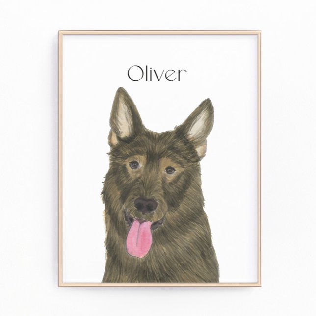 Personalized Sable Shepherd Art Photo Print (Creator Uploaded)